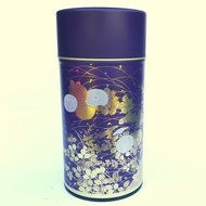 Japanese Metal Tea Tin Canister Shuka no En suitable for 7 oz tea [purple] N2