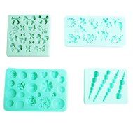 Seven Silicone Icing Mould Flower Trim Bugs Decorative Sugarpaste Cupcake Toppers by Kurtzy TM N4