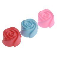 TOOGOO(R) 10x Silicone Rose Muffin Cookie Cup Cake Baking Mold Chocolate Jelly Maker Mould N3