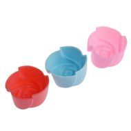 TOOGOO(R) 10x Silicone Rose Muffin Cookie Cup Cake Baking Mold Chocolate Jelly Maker Mould N4