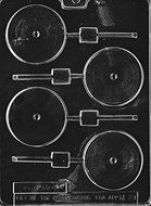 RECORD lolly chocolate candy mold &copy; Molding Instruction + Set of 2