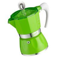 GTA Bella - Stove Top Espresso Coffee Maker - Ergonomic Handle - Certified Food Safe Aluminium - Green - 6 Cups