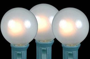 Novelty Lights, Inc. G40-E12-5W-S-FR Globe Outdoor Patio Party Christmas Replacement Bulbs, Frosted White, 25... N18