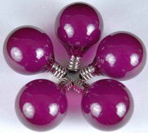 Novelty Lights, Inc. G40-E12-5W-S-FR Globe Outdoor Patio Party Christmas Replacement Bulbs, Frosted White, 25... N21