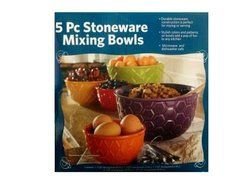 Stoneware Mixing Bowl Set 5Pc
