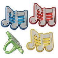 Music Note Cupcake Rings Party Favors - 24 pcs