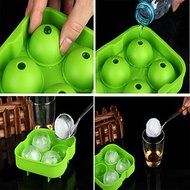 Y&amp;XL&amp;H Whiskey Ice Cube Round Sphere Tray Ball Maker Mold Tray Sphere Mould Cocktails Party Bar , yellow N3