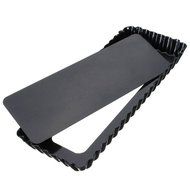 Hanperal Rectangle Fluted Pie Tart Pan Mold Baking Removable Bottom Nonstick Quiche Tool N4