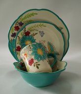 LG Dinnerware Set, 16-piece - Turquoise Blue N6