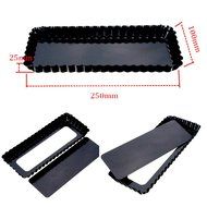 Hanperal Rectangle Fluted Pie Tart Pan Mold Baking Removable Bottom Nonstick Quiche Tool N5