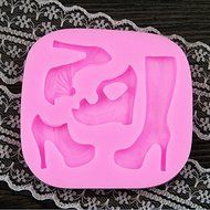 Anyana High-heeled Shoes High Heel Boots Silicone Fondant Mold Cake Decorating Pastry Gum Pastry Tool Kitchen... N2