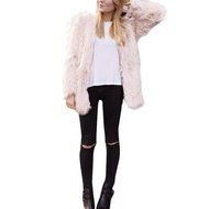 Outerwear,Morecome Womens Warm Faux Fur Fox Coat Jacket Parka Coat N25