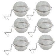 SySrion New Stainless Steel Mesh Tea Balls -Quality Stainless Steel - Durable and Rust Resistant(Pack of 6)