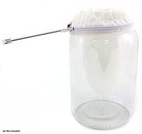 Thai Iced Tea Filter, Traditional Stainless Steel Thai Tea Strainer with Zipper Removable Strainer Sock N7