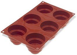 Silikomart Orange Non Stick Round Wonder Cake 6 cav N3