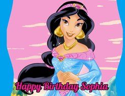Jasmine Aladdin Edible Image Photo Cake Frosting Icing Topper Sheet Personalized Custom Customized Birthday Party...