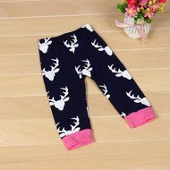 Clothes Set ,BeautyVan Newborn Baby Elk Print Girl Boy Tops Romper +Long Pants Hat Outfits Set Clothes (12M, White) N3