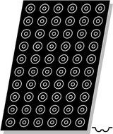 Flexipan, Mini Savarin 0.34 Oz, 41mm Dia x 12mm Deep (1-9/16" Dia x 1/2" Deep), 60 Cavities