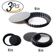 PNBB Round Mum Side Non Stick Split Decision Pie Pan 6 Inch 8 Inch 9 Inch Set of 3 N4