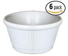 Clipper Fluted Round Stackable Small Melamine Condiment Ramekins with Pan Scraper, White (12-Pack, 2 Ounce) N11