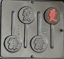 Chinese Symbols - Love , Double Happiness Lollipop Chocolate Candy Mold 3317
