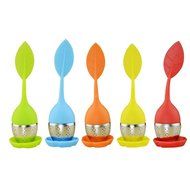 Kaimao Tea Strainer / Tea Infuser Easy to Use and Clean with Silicone Base 6.2(L)x1.8(W)inches---Blue N9