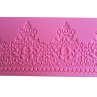 FLY Lace Mold Imperial Crown Shape Silicone Tools Cake Decorating,Pink