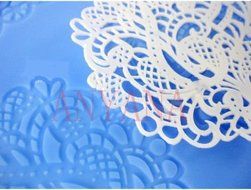 Anyana Musical Instruments and Notes Lace mat Border Decoration Fondant cake mold mould N2