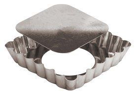 Paderno World Cuisine Square Tin Tart Pan, 3-7/8-Inch