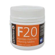Cafetto F20 Cleaning Tablets - 2g/.07oz - 100 Tablet Jar