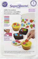 Wilton Black Alphabet, Pre-Cut Sugar Sheets Edible Decorating Paper N6