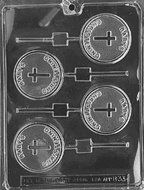 Baby&#039;s Christening Lolly Chocolate Candy Mold - 2 Mold Set