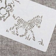 Y&amp;XL&amp;H Jungle Animals Cake Stencil Side, Cake Side Stencil, Stencil for Cake Decorating, Wall Decorating Stencil, N2