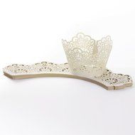 24 Laser Cut Cupcake Wrappers Wraps Cases Cake Muffin Hard Card Decoration Cup N3