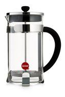 Quiseen French Press Coffee & Espresso Maker, 34-Ounce (8 4oz Cups), Chrome - 2 Extra filters included