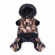 Saver Pet Dog Detachable Camouflage Waterproof Windbreaker Coat Jumpsuit N4