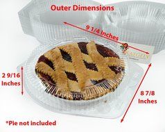 Katgely 8 Inch Plastic Pie Containers With Deep Dome (Pack of 20) N2