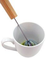 Coastal Tea Rotating Matcha Whisk, Chasen Alternative, Green Tea Mixer, Bamboo Push Handle Whisk N5