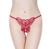 Underpants ，Beautyvan Comfortable 2016 New Embroidery Panties Briefs Lingerie G-string Fashion Thongs (Red) N4