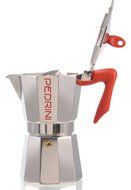Pedrini: 9 Cups Espresso Coffee Pot, Polished Aluminium N5