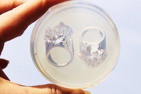 Multi-Clear-silicone Ring Molds 2pc,size 5.5, 7.(A63) N5