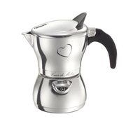Bialetti Cuor Di Moka, 3 Cup Polished Aluminum