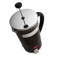 Quiseen French Press Coffee & Espresso Maker, 34-Ounce (8 4oz Cups), Chrome - 2 Extra filters included N2