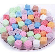 Anyana Square English Letters Shaped Cake Decoration Tools ,Flexible Silicone Chocolate Mold Jelly Ice Molds Silikon... N4