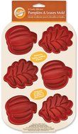 Wilton 6-Cavity Silicone Mold - Pumpkins and Leaves
