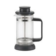 BonJour Coffee Borosilicate Glass French Press with Coaster &amp; Scoop, 12.7-Ounce, Riviera, Black N6