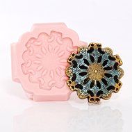 Round Steampunk Medallion Mold Easy To Use Flexible Silicone Food Safe Fondant, Chocolate, Candy, Resin, Polymer... N4