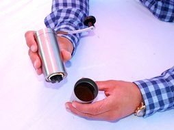 Manual Coffee Grinder-Deluxe Stainless Steel-Ceramic Burr Coffee Mill With Adjustable Grind Size By EazyCoffee N6
