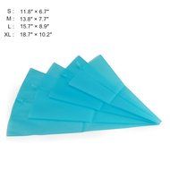 MIREN 4 Size Icing Bag Set, Cake Decorate Tool, Silicone Reusable Decorating Pastry Bags, Blue