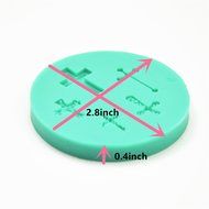TANGCHU Candy Making Mold Cross Shape Cake Mold 2.87inch Of Diameter Green N4